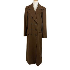 Doctor Who Abbyshot Men's Small 10th Doctor Double-Breasted Brown Long Coat 2004